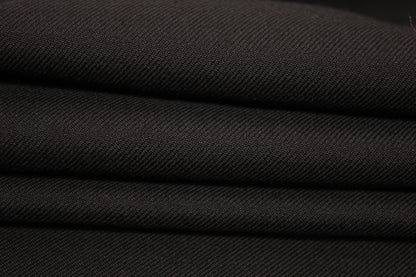 Tissu sergé de laine prestige - noir - photo 2/4 | So Tissus
