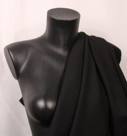Tissu sergé de laine prestige - noir - photo 3/4 | So Tissus