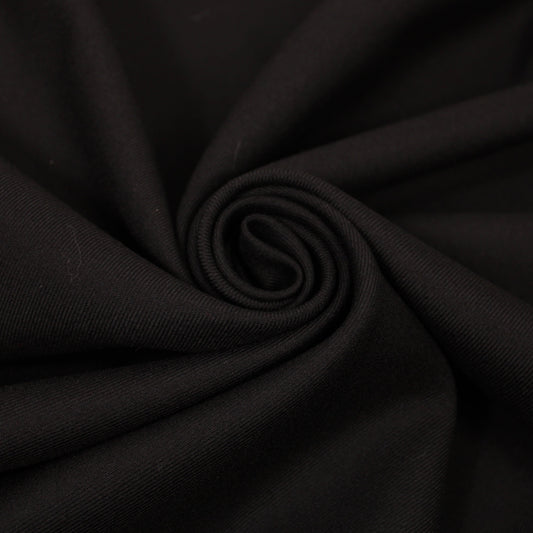Tissu sergé de laine prestige - noir - photo 1/4 | So Tissus