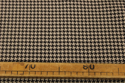 Tissu tweed de laine - pied de poule - écru et marron foncé - photo 5/5 | So Tissus