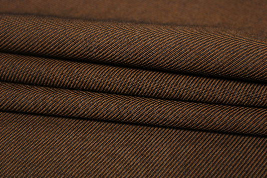 Tissu gabardine de laine sergé - ton ocre - photo 2/4 | So Tissus