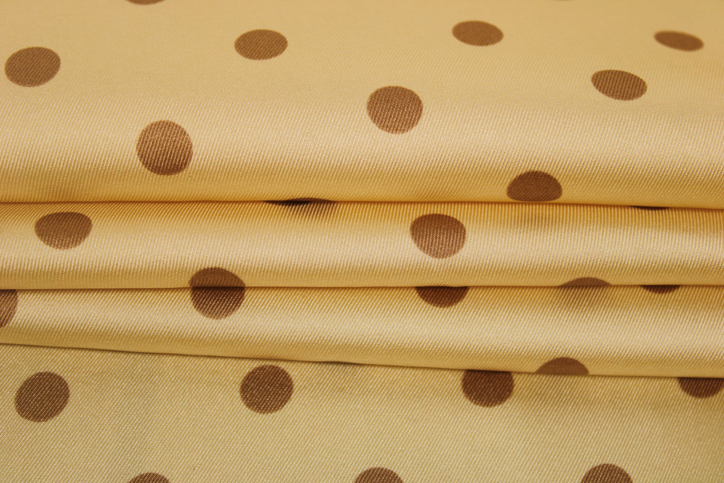 Tissu twill - à pois - vanille et marron clair - photo 2/5 | So Tissus