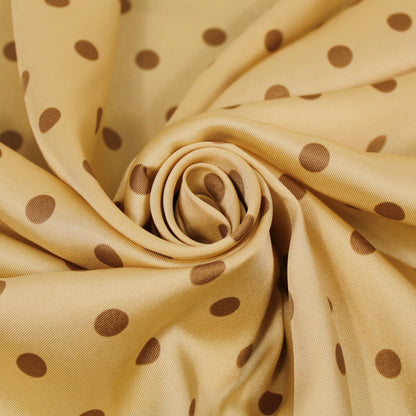 Tissu twill - à pois - vanille et marron clair - photo 1/5 | So Tissus