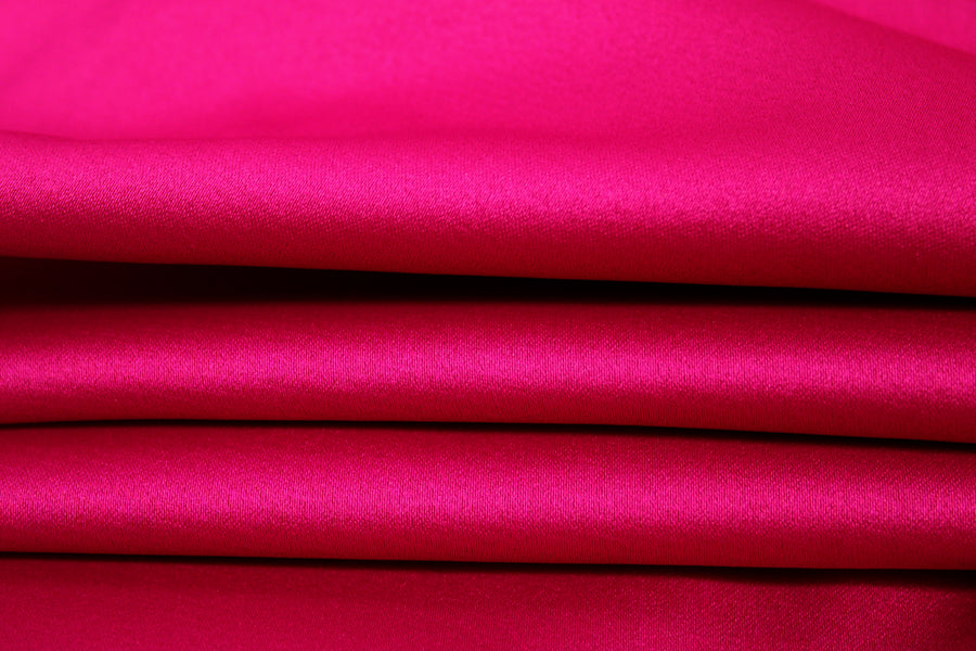 Tissu satin duchesse - fuchsia