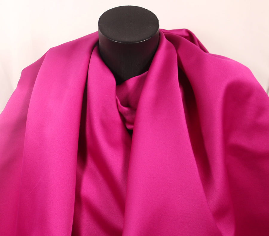 Tissu satin duchesse - fuchsia