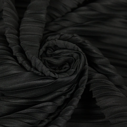 Tissu plissé - noir - photo 1/4 | So Tissus