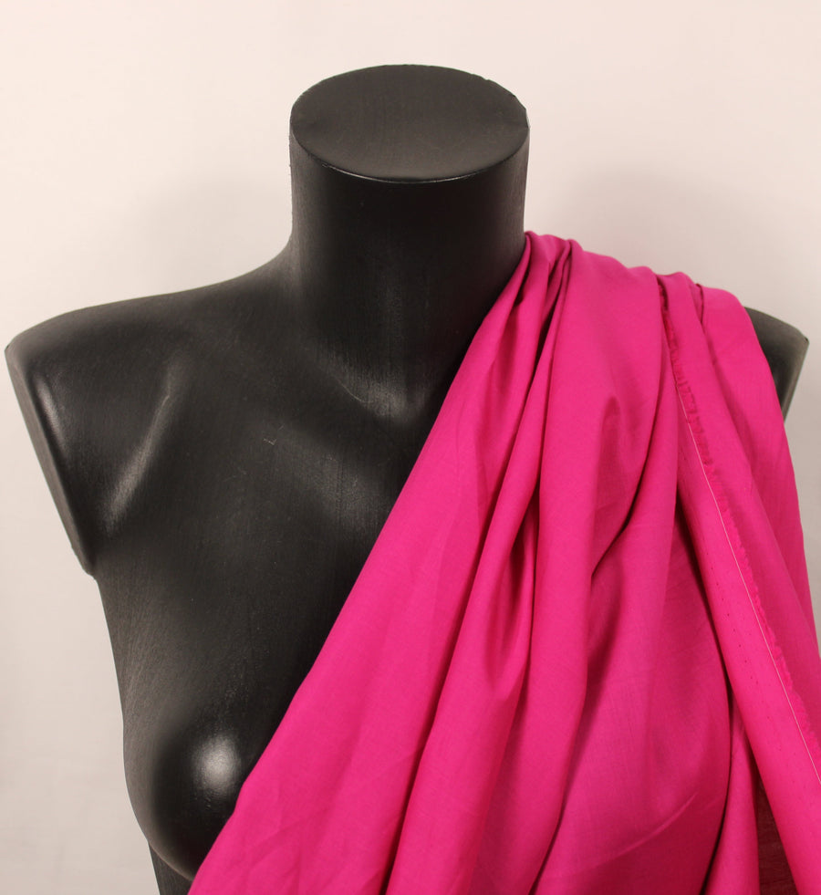 Tissu voile de coton prestige - fuchsia