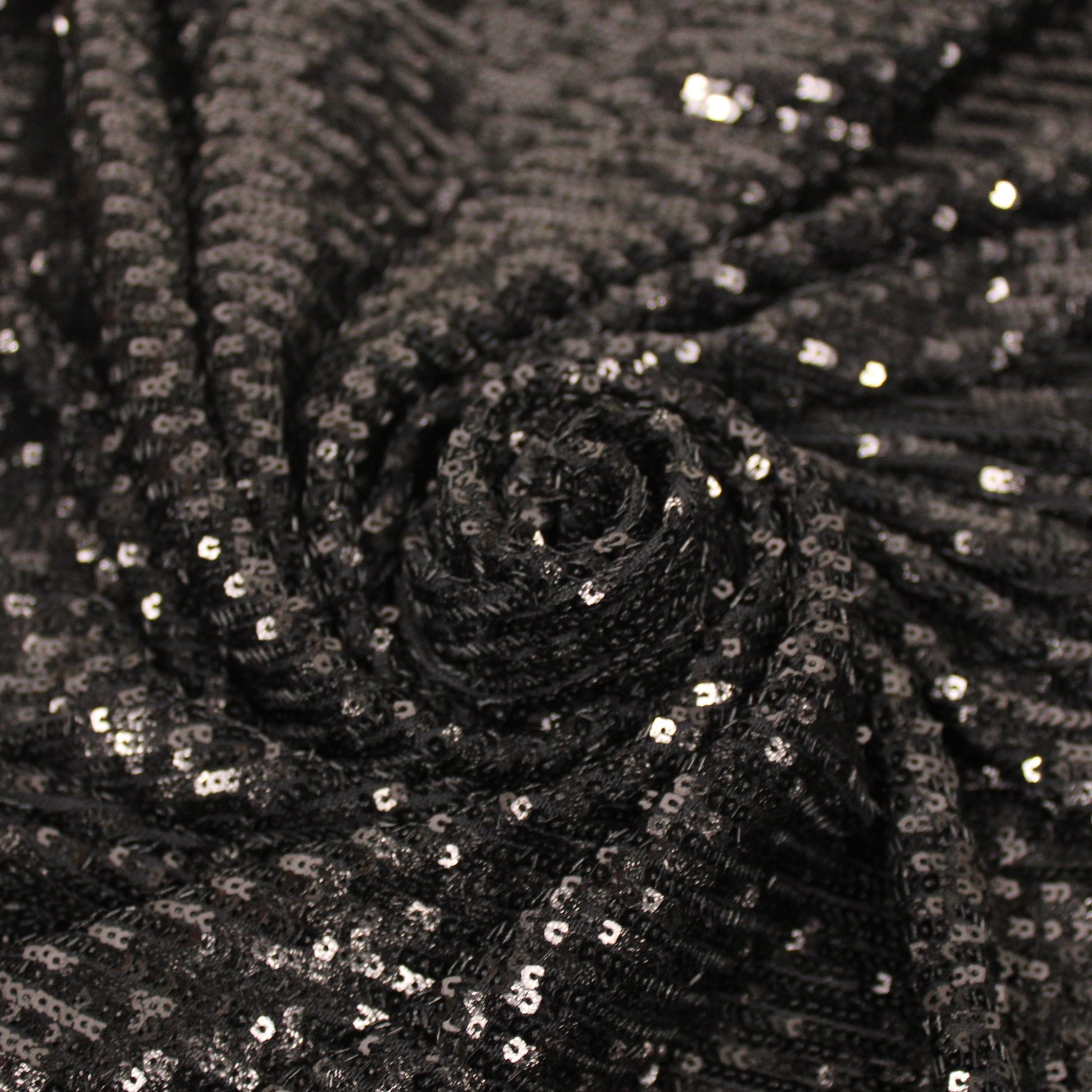 Tissu sequin - noir brillant - photo 1/4 | So Tissus