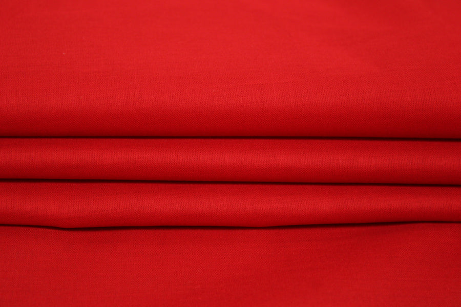 Tissu voile de coton prestige - rouge