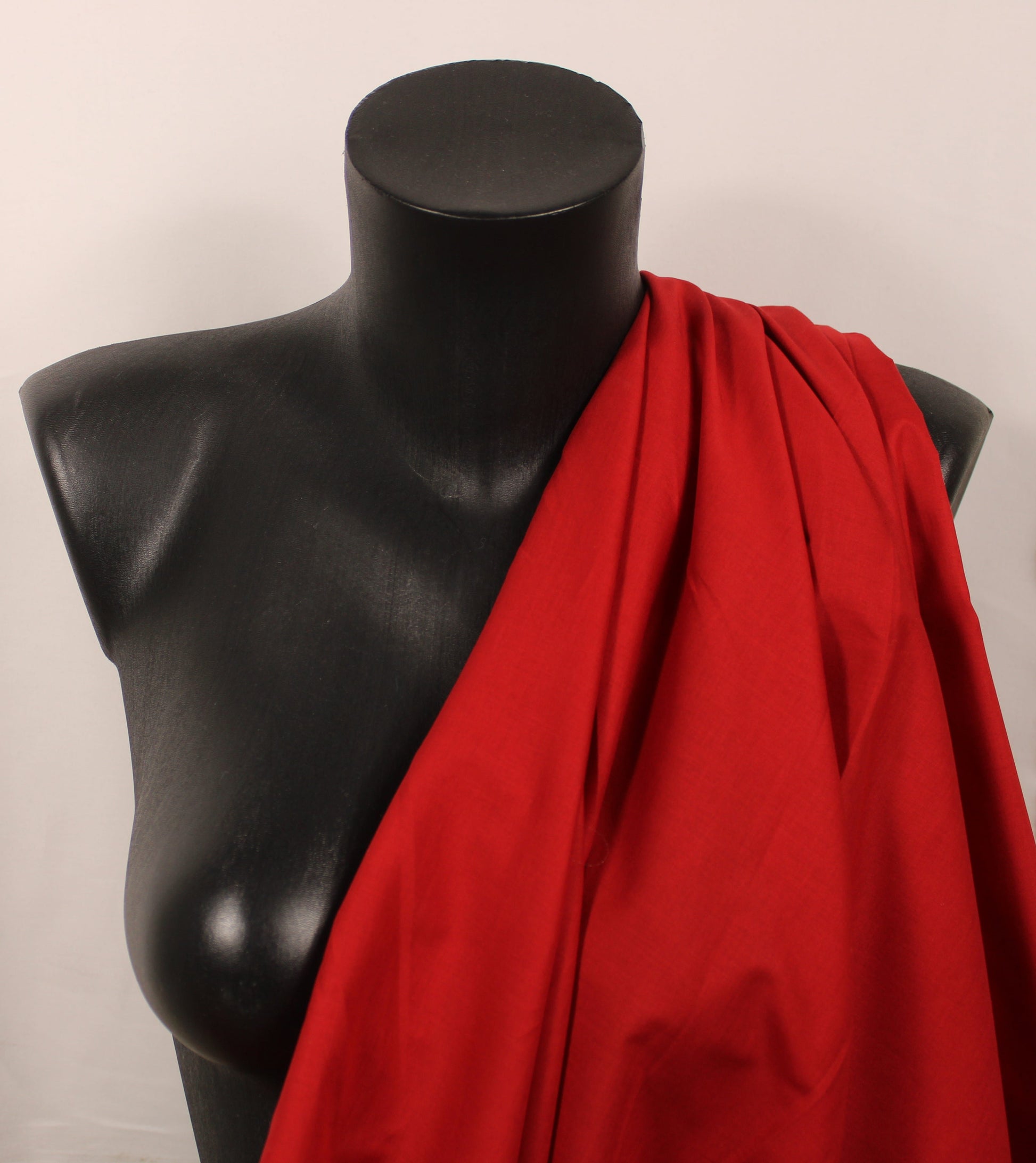 Tissu batiste de coton prestige - rouge - photo 3/4 | So Tissus
