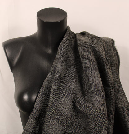 Tissu toile - denim à carreaux - gris et noir - photo 3/5 | So Tissus