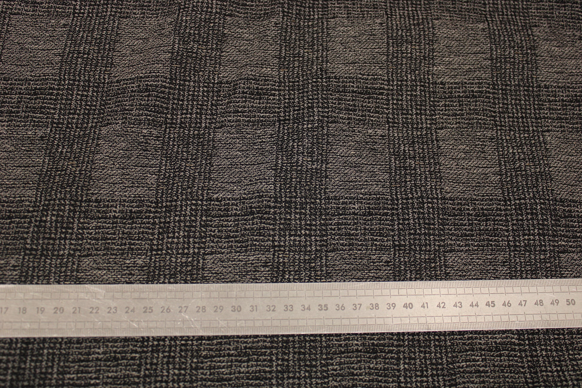 Tissu toile - denim à carreaux - gris et noir - photo 5/5 | So Tissus