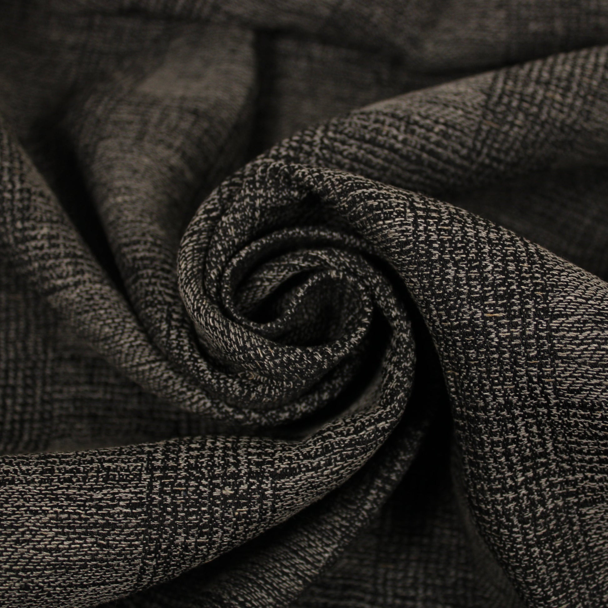 Tissu toile - denim à carreaux - gris et noir - photo 1/5 | So Tissus