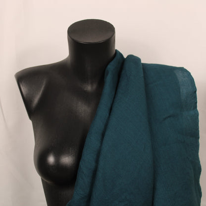 Tissu gazar de soie 100% - bleu canard - photo 3/4 | So Tissus