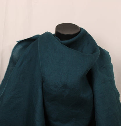 Tissu gazar de soie 100% - bleu canard - photo 4/4 | So Tissus