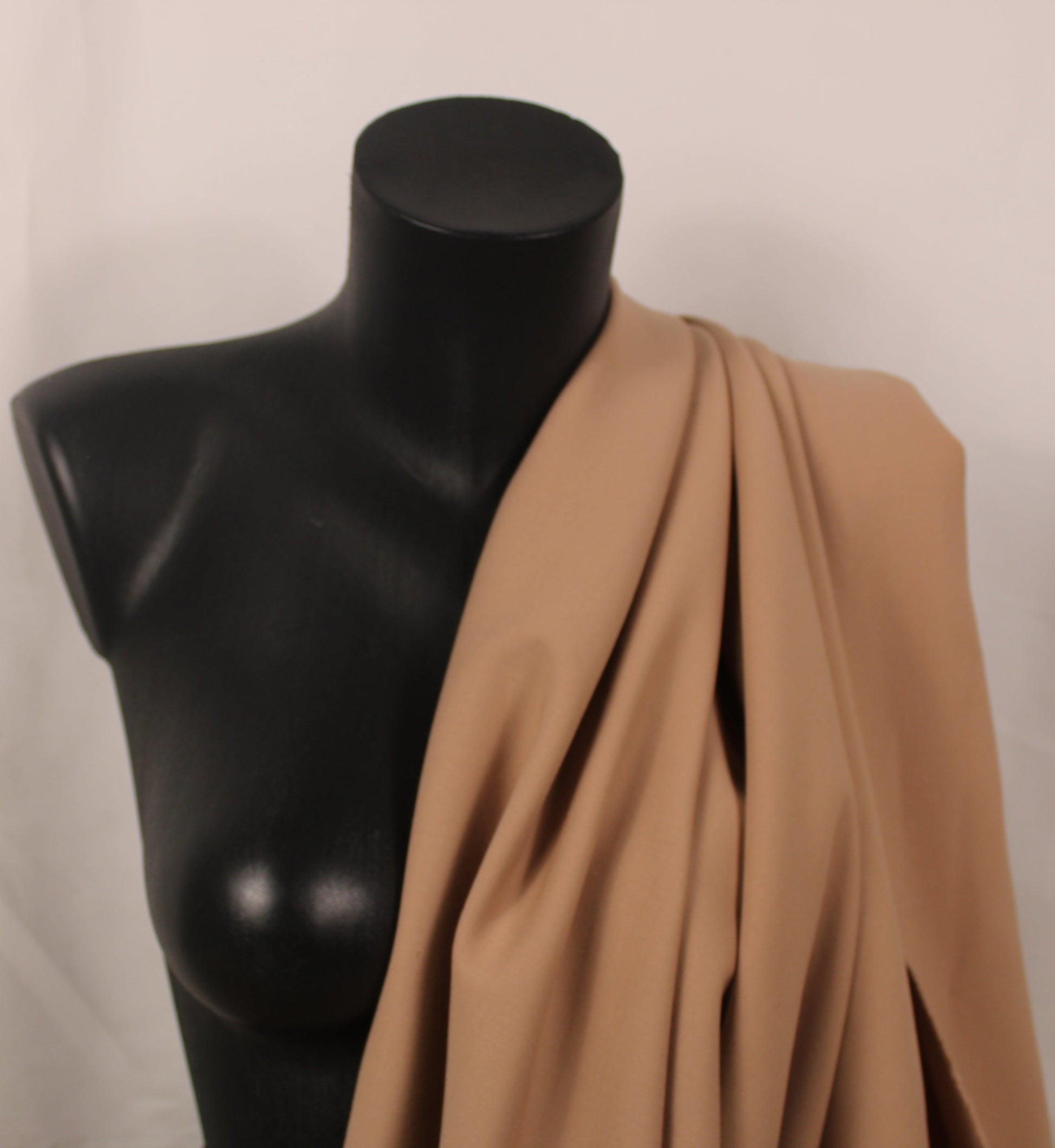 Tissu crêpe de laine stretch laine - nude - photo 3/4 | So Tissus