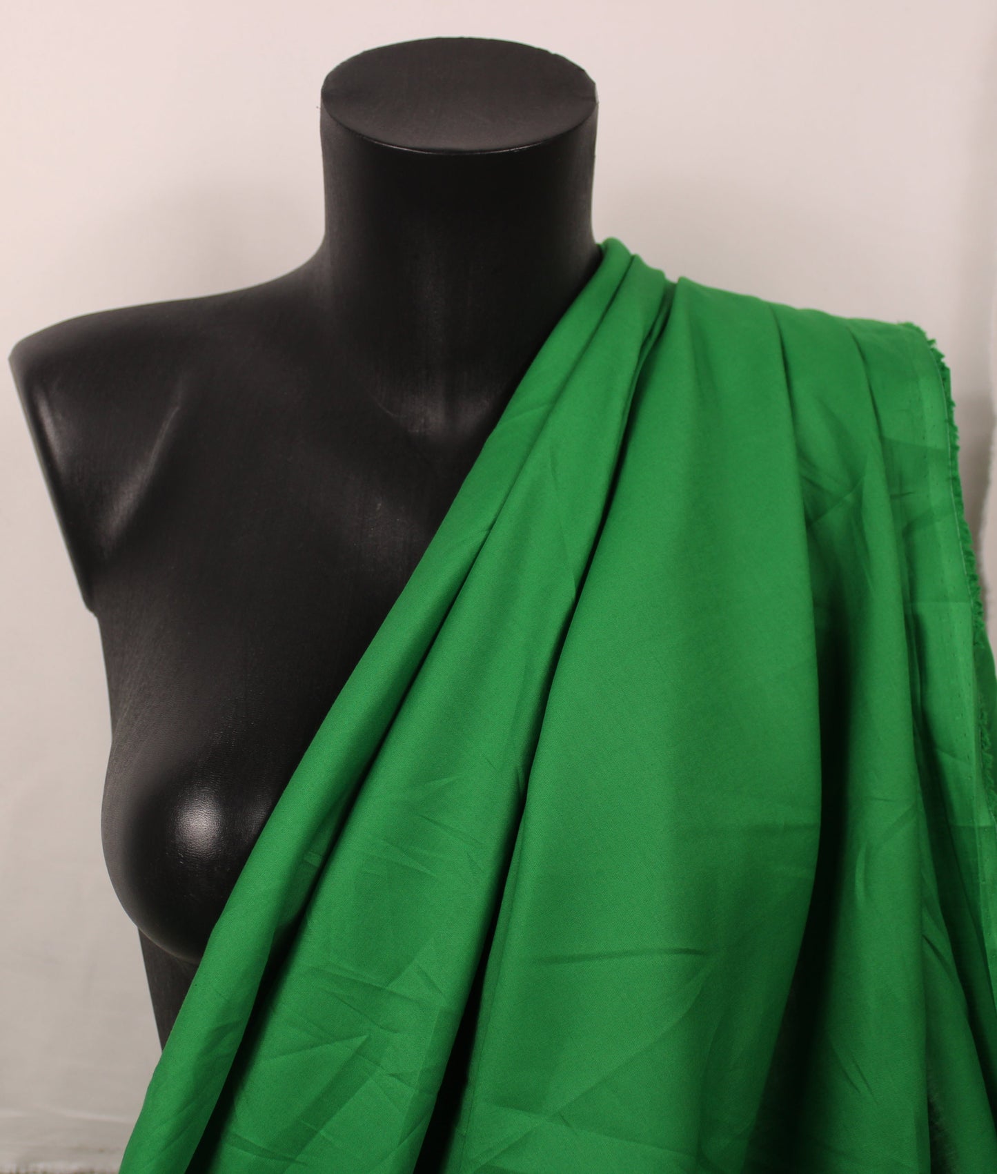 Tissu batiste de coton prestige - vert prairie - photo 3/4 | So Tissus