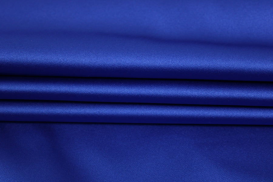 Tissu satin duchesse - bleu électrique