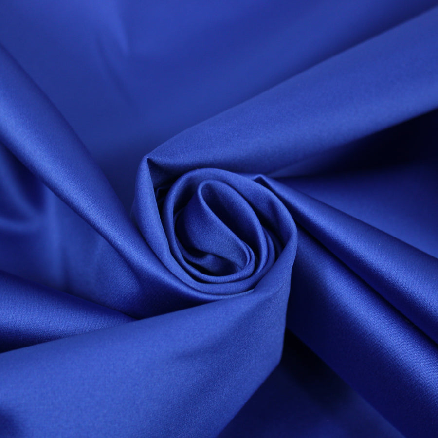 Tissu satin duchesse - bleu électrique