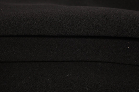 Tissu drap de laine sergé - noir - photo 2/4 | So Tissus