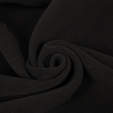 Tissu drap de laine sergé - noir