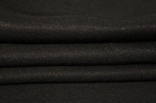 Tissu lamé de soie - noir brillant - photo 2/4 | So Tissus