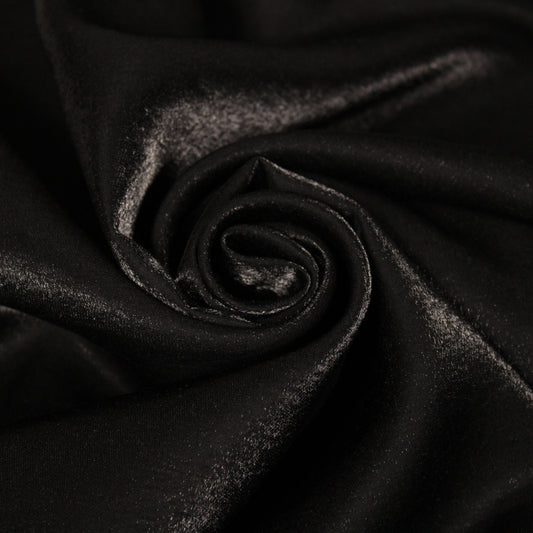 Tissu lamé de soie - noir brillant - photo 1/4 | So Tissus