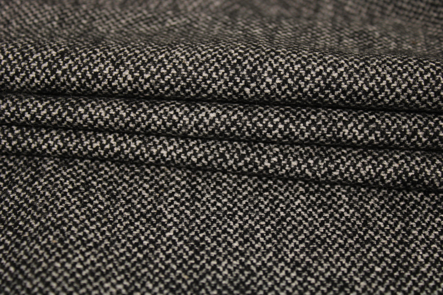 Tissu flanelle de laine - chiné - noir et blanc - photo 2/4 | So Tissus