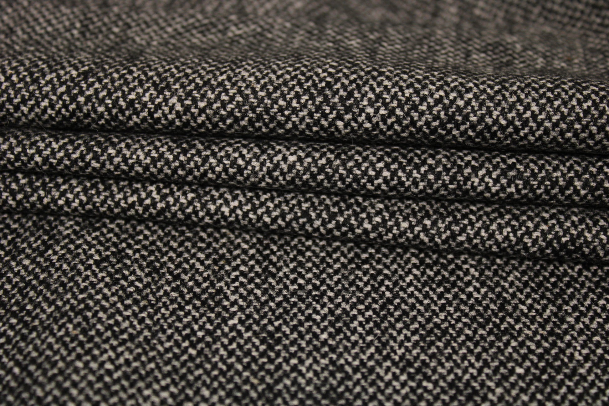 Tissu flanelle de laine - chiné - noir et blanc - photo 2/4 | So Tissus