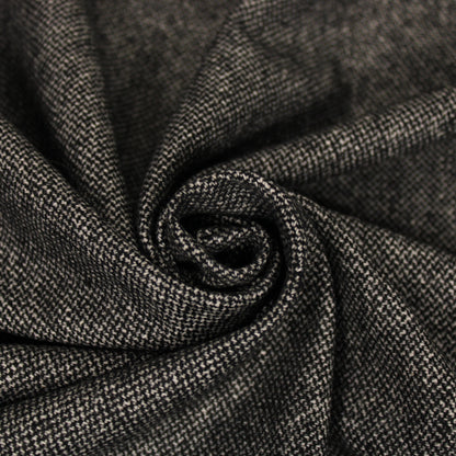 Tissu flanelle de laine - chiné - noir et blanc - photo 1/4 | So Tissus