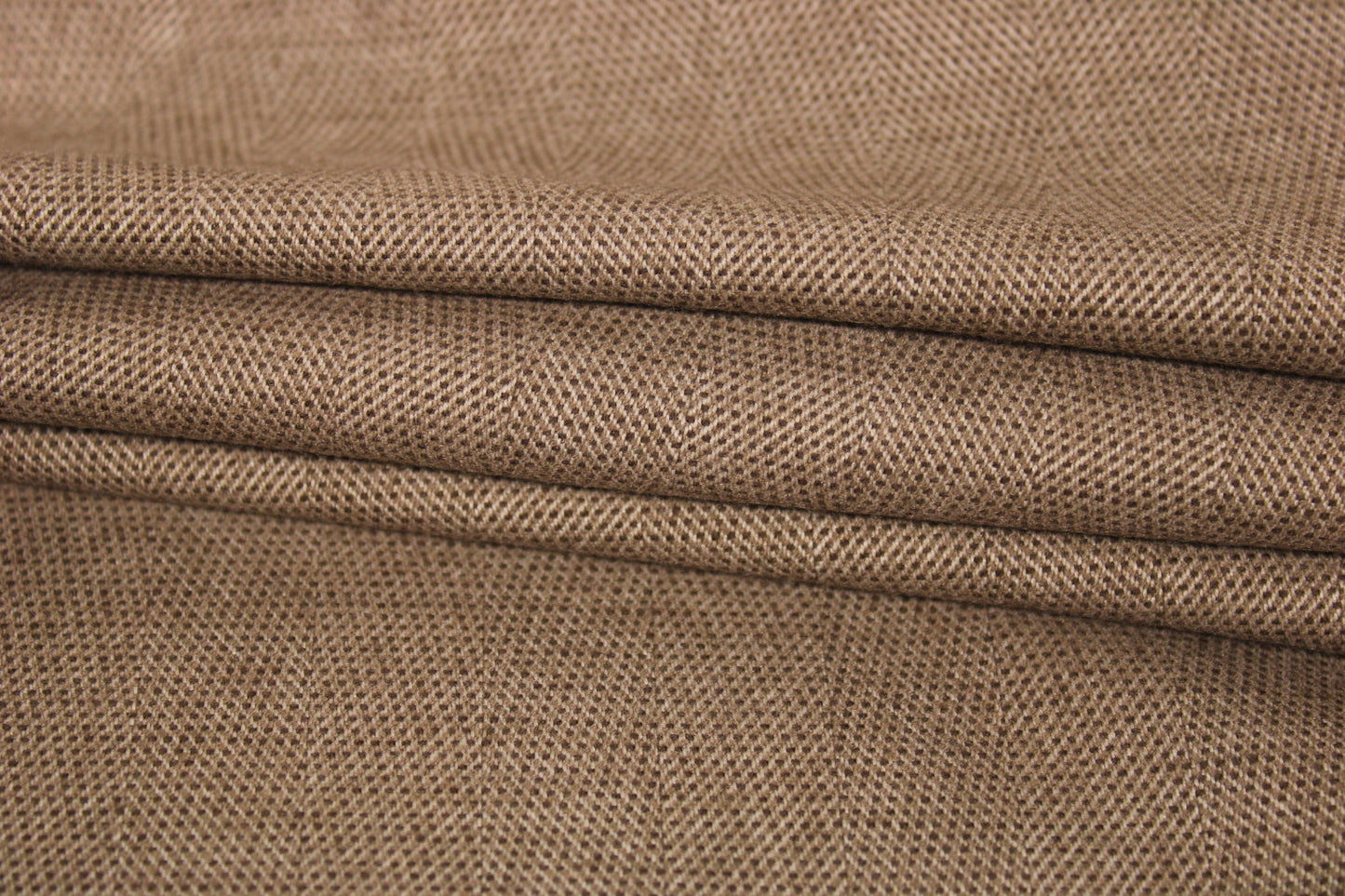 Tissu flanelle viscose - à chevron - ton beige et marron - photo 2/4 | So Tissus
