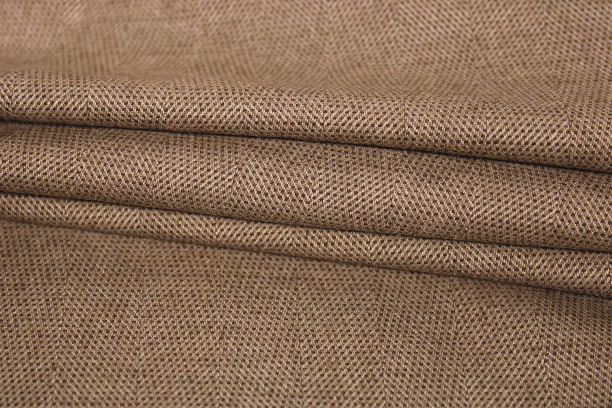 Tissu flanelle viscose - à chevron - ton beige et marron - photo 2/4 | So Tissus
