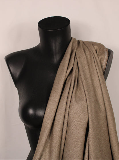 Tissu flanelle viscose - à chevron - ton beige et marron - photo 3/4 | So Tissus
