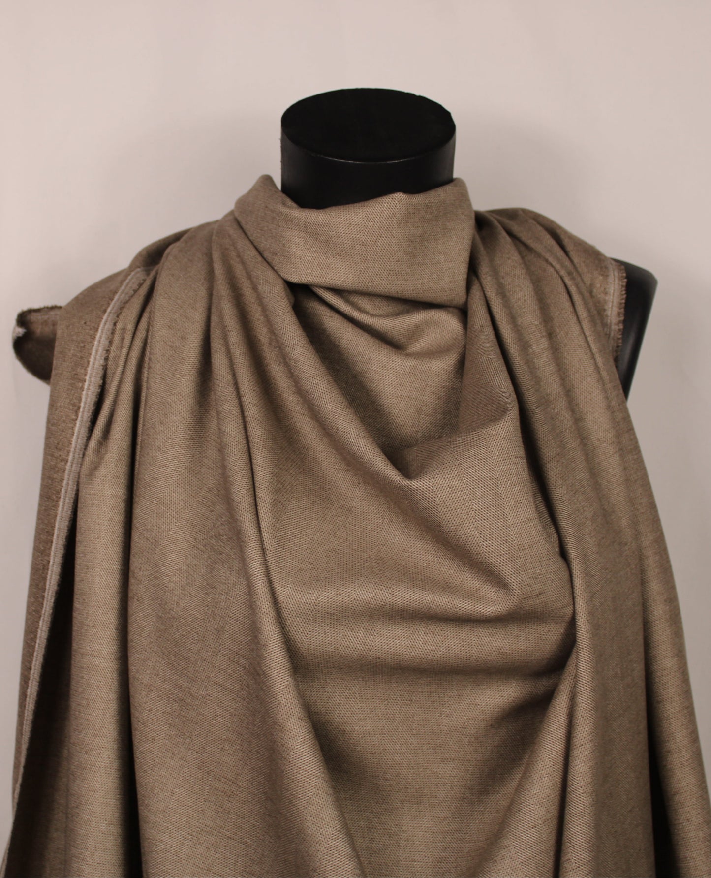 Tissu flanelle viscose - à chevron - ton beige et marron - photo 4/4 | So Tissus