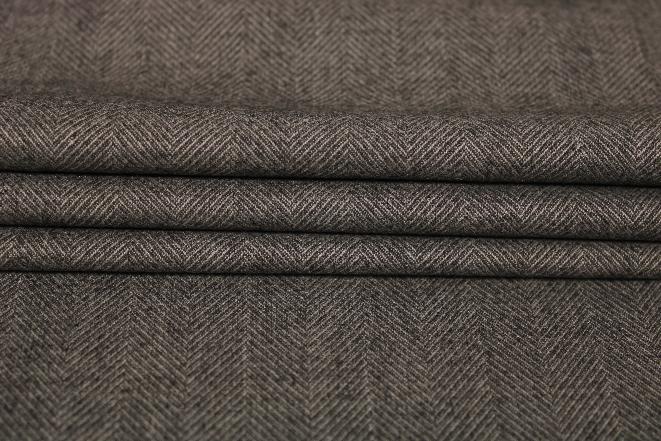Tissu flanelle viscose - motif chevron - ton gris - photo 2/4 | So Tissus