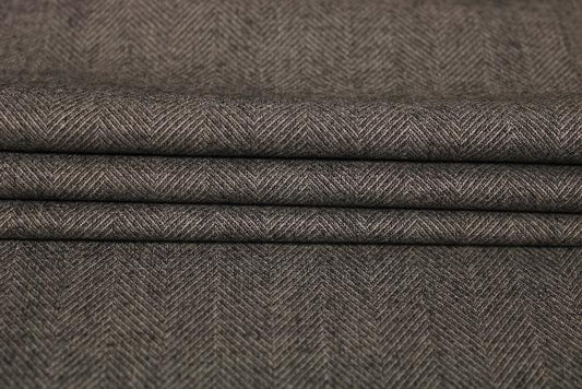 Tissu flanelle viscose - motif chevron - ton gris - photo 2/4 | So Tissus