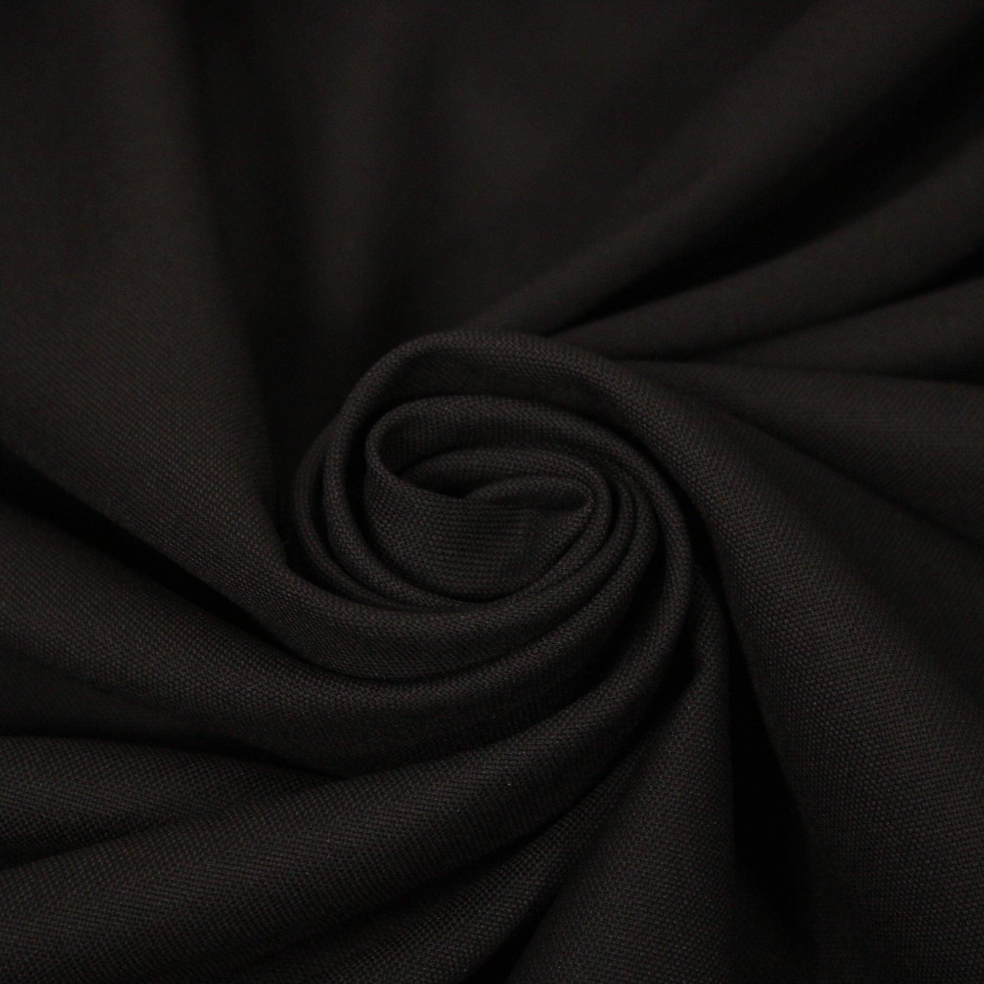 Tissu toile coton - noir - photo 1/4 | So Tissus