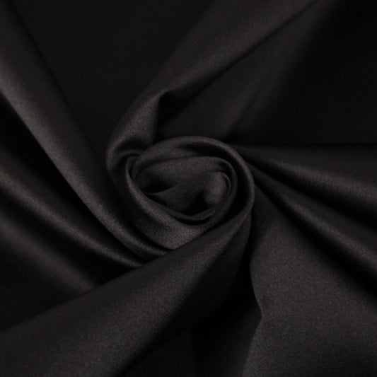 Tissu satin duchesse - noir - photo 1/4 | So Tissus