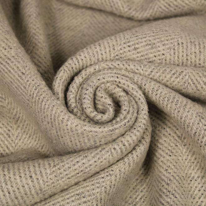 Tissu lainage - à chevron - ton gris clair - photo 1/4 | So Tissus
