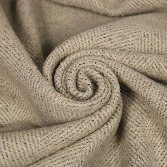 Tissu lainage - à chevron - ton gris clair - photo 1/4 | So Tissus