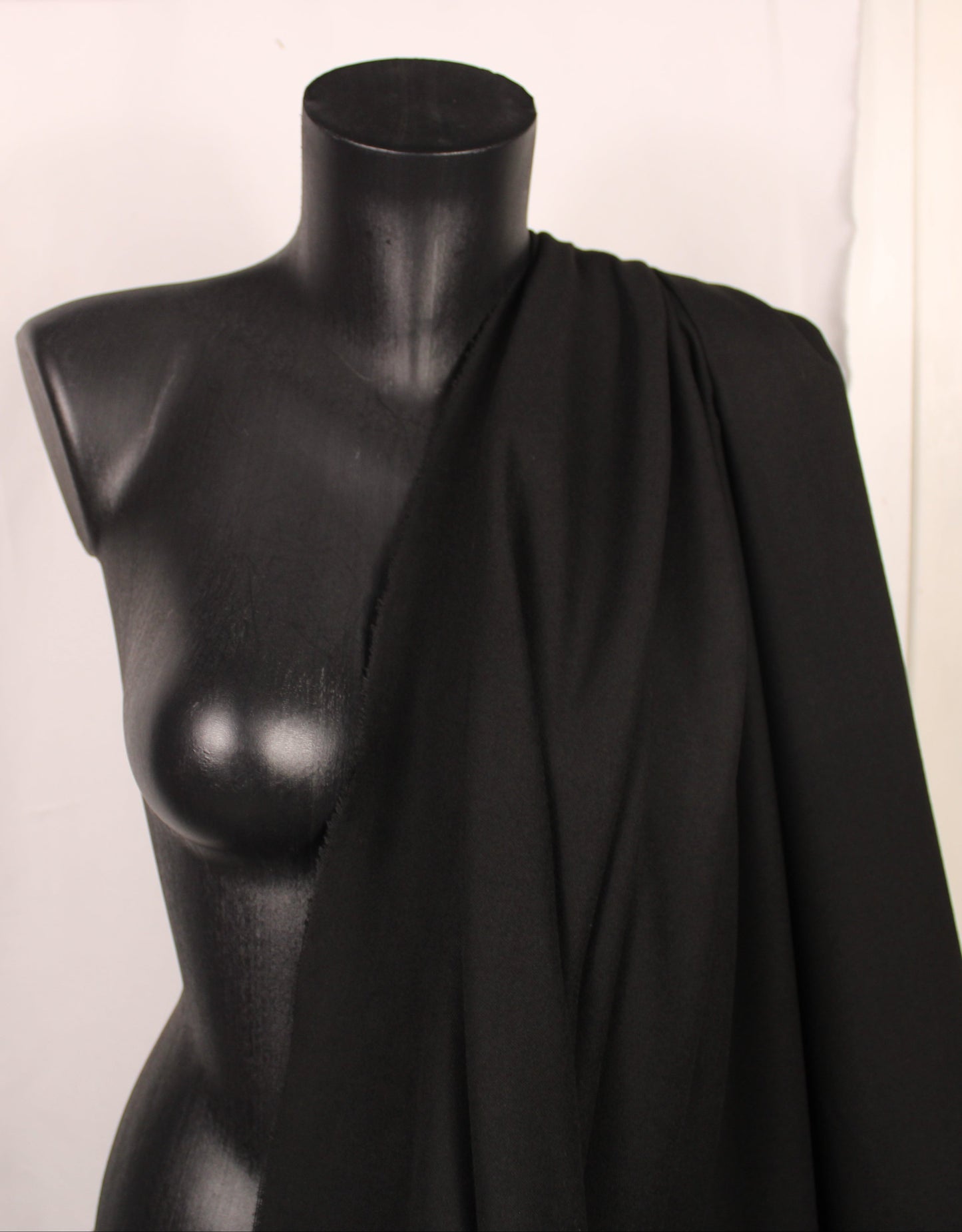 Tissu flanelle viscose - noir - photo 3/4 | So Tissus