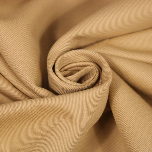 Tissu twill coton et lin - beige - photo 1/3 | So Tissus