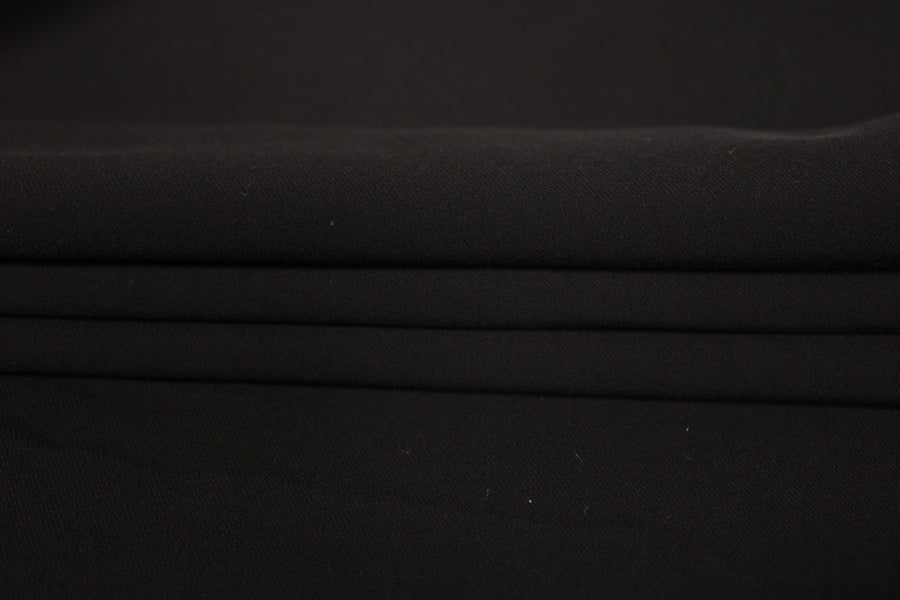 Tissu crepe stretch - noir