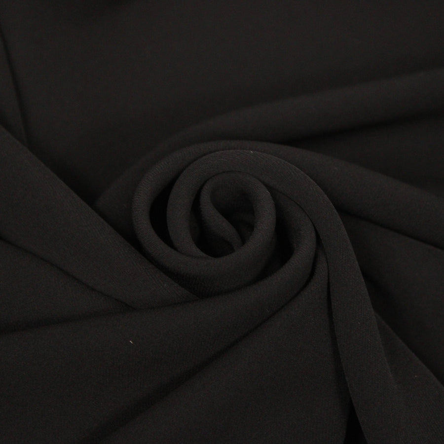 Tissu crepe stretch - noir