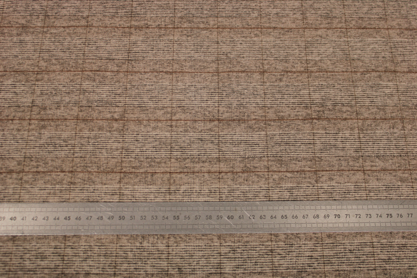 Tissu flanelle viscose - à carreaux - ton gris beige et marron - photo 5/5 | So Tissus