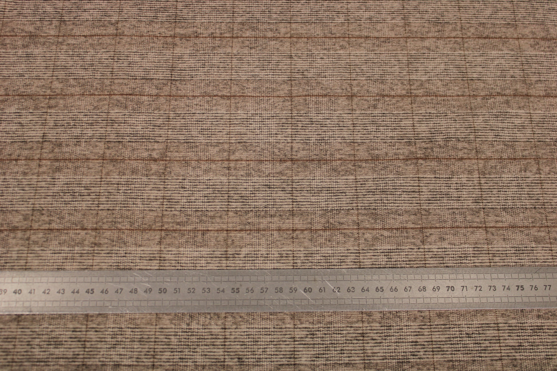 Tissu flanelle viscose - à carreaux - ton gris beige et marron - photo 5/5 | So Tissus