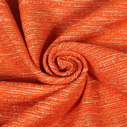 Tissu brocart - orange et blanc - photo 1/4 | So Tissus
