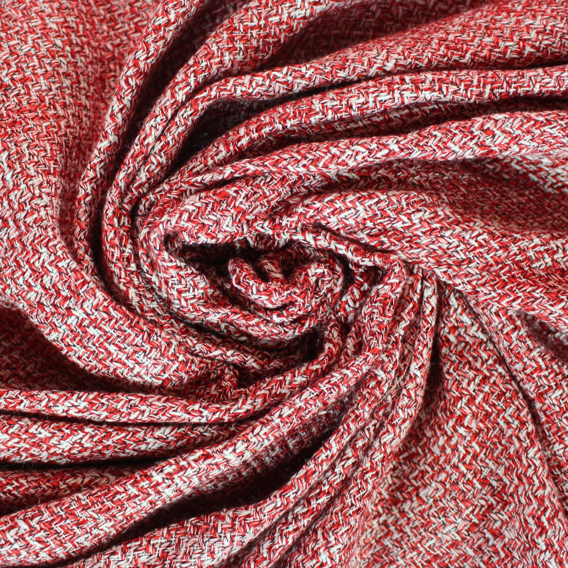 So Tissus | Coupon de 5 mètres - Tweed coton - rouge et blanc | Bennytex | Mondial Tissus | Cousette | Tissus de rêve | Tissus.net