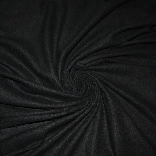 Tissu sergé de laine bouillie - noir | Bennytex | Mondial Tissus | Cousette | Tissus de rêve | Tissus.net