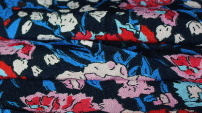 Tissu crêpe viscose imprimé fleuri | Bennytex | Mondial Tissus | Cousette | Tissus de rêve | Tissus.net